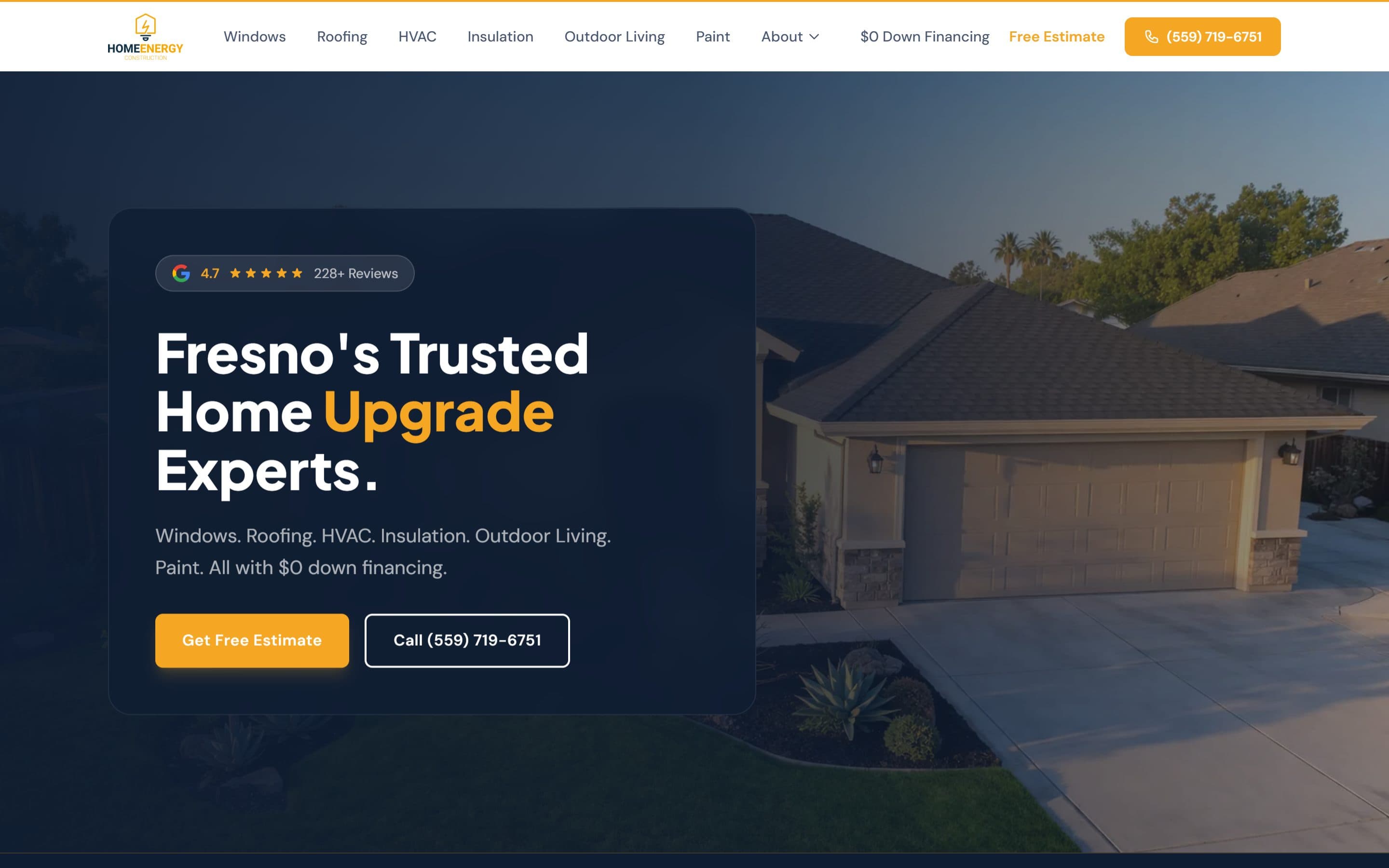 Home Energy Construction homepage