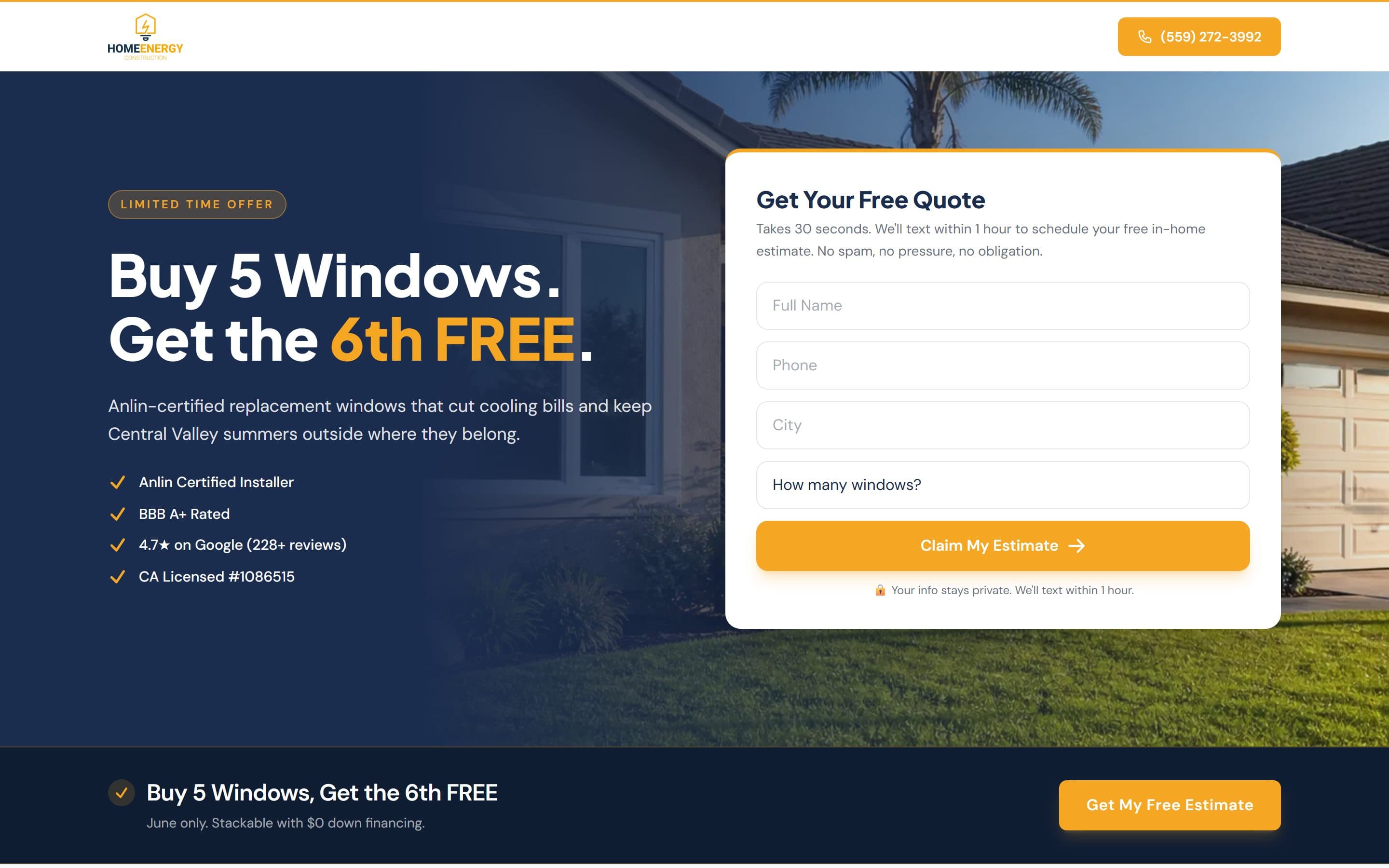 Windows offer landing page built for paid traffic